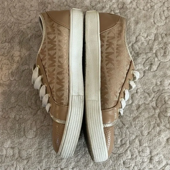 Michael Kors Shoes Berlin 3 MK logo Lace-up Sneakers - tan - size 3 - Picture 3 of 7